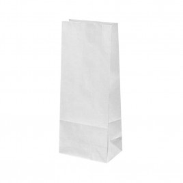 Пакет бумажный белый с прямоугольным дном 70г/м2 размер 33*12*8см уп 10шт