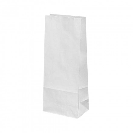 Пакет бумажный белый с прямоугольным дном 70г/м2 размер 33*12*8см уп 10шт