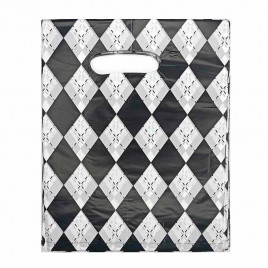 Пакет вырубной ПНД Ромбы черно-белые 20*25см 45 мкм 100шт