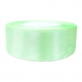 Лента атласная пастельно-зеленая размер 4см*23м