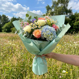 Пленка в рулоне матовая Органик тиффани размер 58см*10м 70мкм