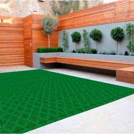 Дорожка щетина на ПВХ основе Ромб 0,9*15м зеленая