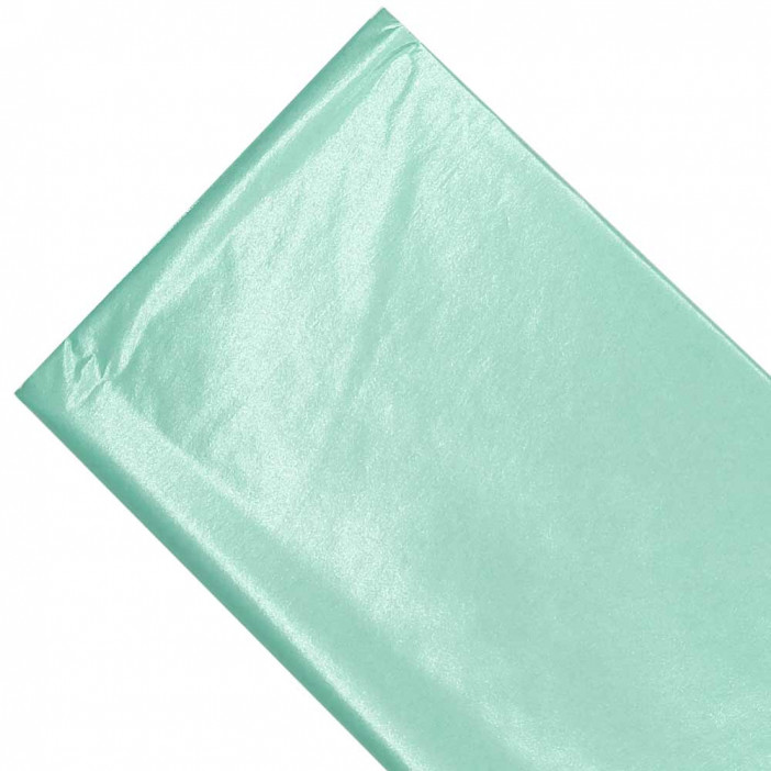 Бумага тишью в листах жемчужная ГОЛУБАЯ размер 50см*66см