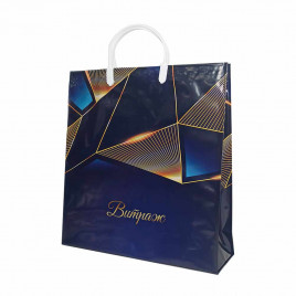 Сумка с пластмассовыми ручками многослойная Витраж 34*36см