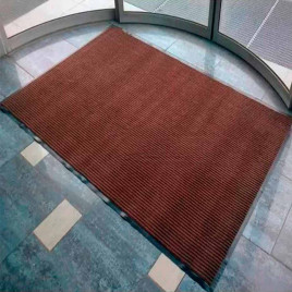 Коврик влаговпитывающий ребристый Комфорт 120*180см коричневый
