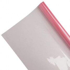 Пленка в рулоне гласс полупрозрачная розовый жемчуг размер 58см*10м 45мкм