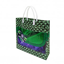 Сумка с пластмассовыми ручками многослойная с карманами Буфы 33*32см