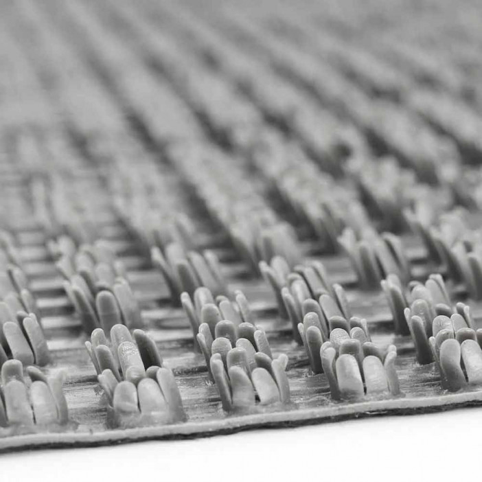 Дорожка щетина на ПВХ основе Ромб 0,9*15м серый металлик