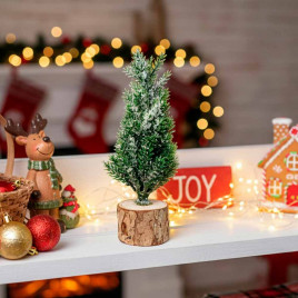 Ель заледеневшая на пенечке Н-18см