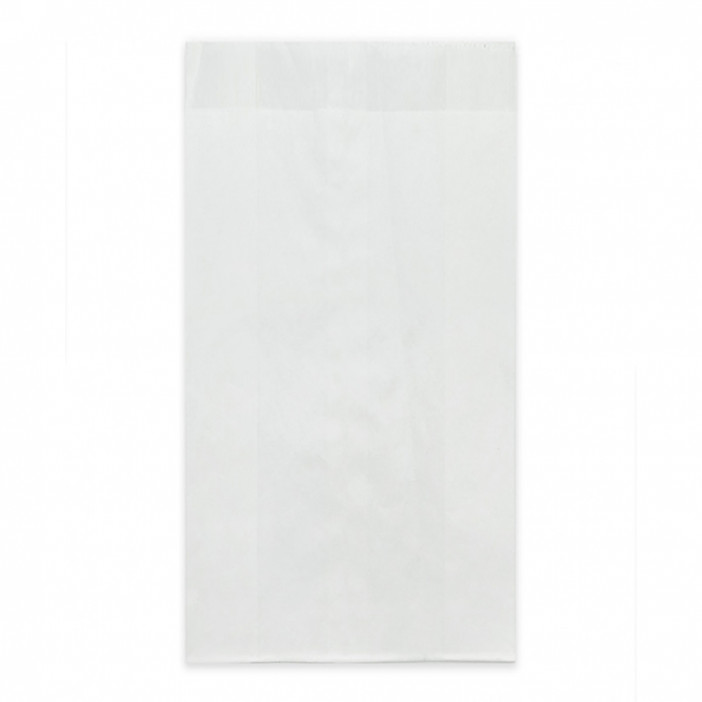 Пакет бумажный белый с ламинацией с плоским дном 40г/м2 17,5*9*2см уп 10шт