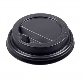 Крышка d-80мм для стакана 200мл черная 100шт