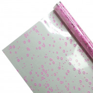 Пленка в рулоне с рисунком Пузыри розовая размер 70см*10м