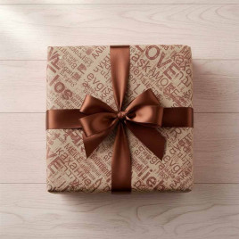 Бумага крафт лист Надписи натуральная размер 70*100см