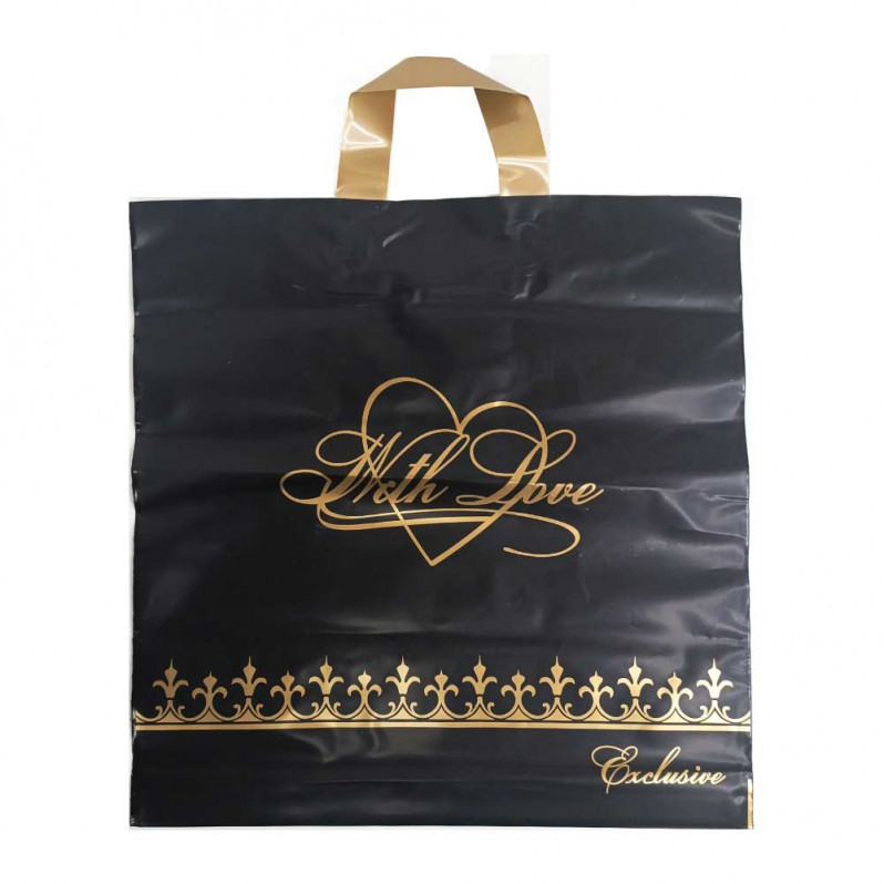 Пакет с петлевой ручкой Сердце 40*40см 100мкм 25шт