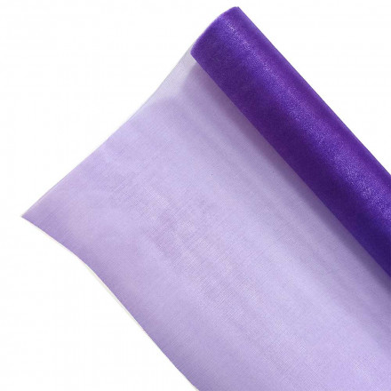 Органза-СНЕГ в рулоне фиолетовая размер 70см*9м