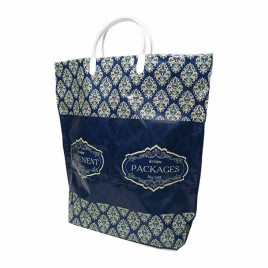 Сумка с пластмассовыми ручками многослойная с карманами Packages 37*37см