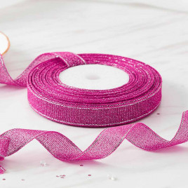 Парча ярко-розовая размер 15мм*23м