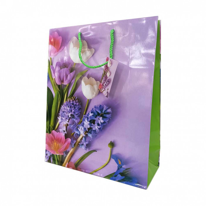 Пакет ламинированный Цветы размер 26*32*10см