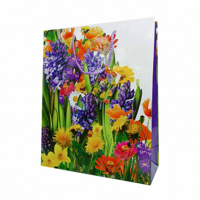 Пакет ламинированный Цветы размер 26*32*10см