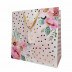 Пакет ЛЮКС Цветы  с золотым тиснением размер 37*37*18см