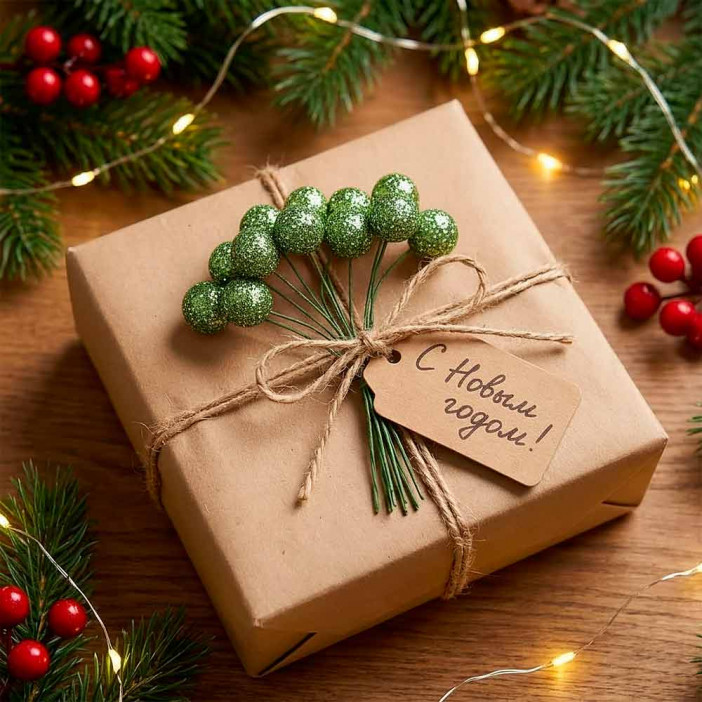 Шарики на проволоке зеленые D-1,5см Н-9см