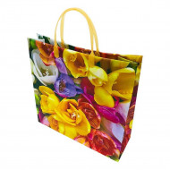 Пакет сумка размер 30*30см Яркие цветы