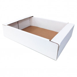 Гофроящик для пирожного и выпечки 10,2л белый размер 390*290*90мм уп 10шт