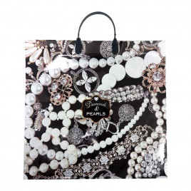 Пакет с пластмассовыми ручками 36*40см Жемчуг 10шт