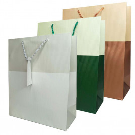 Пакет ЛЮКС двухцветный рифленый размер 31*42*12см