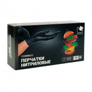 Перчатки нитриловые АДМ черные 50 пар M, L 