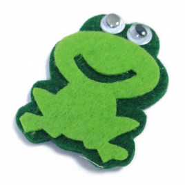 Декор из фетра Лягушка размер 4,5*3см