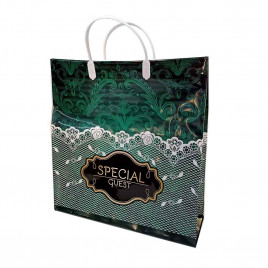 Сумка с пластмассовыми ручками многослойная Special Guest 37*34см