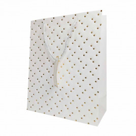 Пакет ЛЮКС Золотые клепки с тиснением размер 26*32*12см