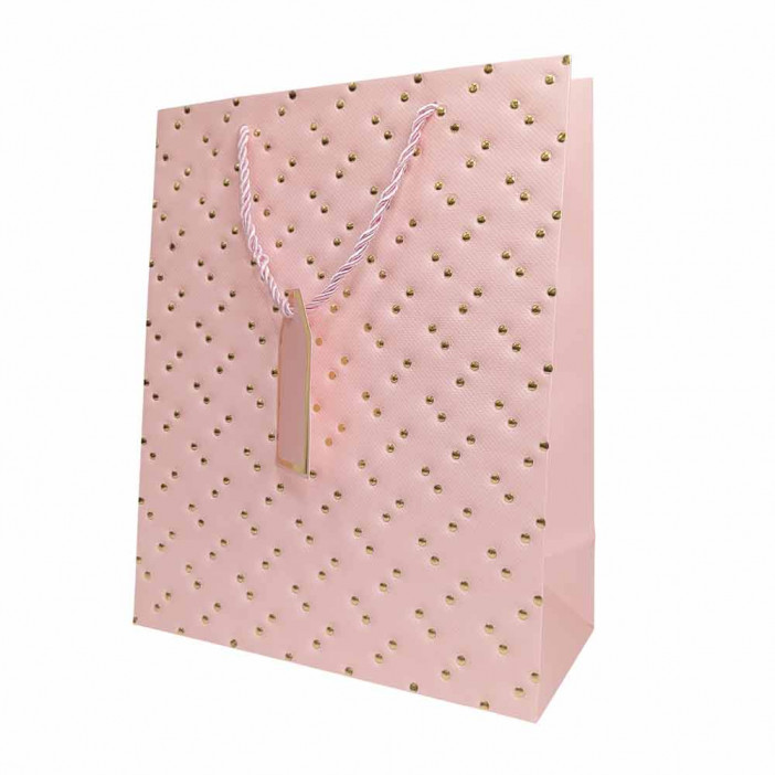 Пакет ЛЮКС Золотые клепки с тиснением размер 26*32*12см