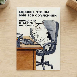 Мини-открытка Хорошо, что объяснили 7*10см