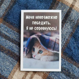 Мини-открытка Меня невозможно победить 5,5*8см