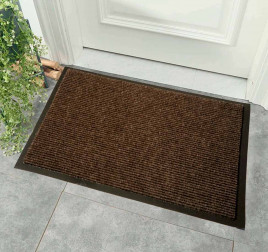 Коврик влаговпитывающий ребристый Комфорт 90*150см коричневый
