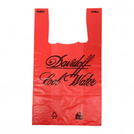 Пакет майка ПНД Davidoff красный 30*55см 25мкм 50шт