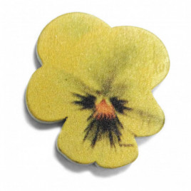 Декор деревянный Цветок на липучке размер 3,5см