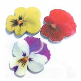 Декор деревянный Цветок на липучке размер 3,5см