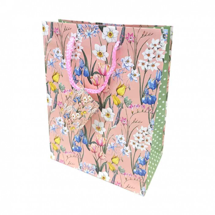 Пакет матовый Ретро цветы размер 26*32*10см 