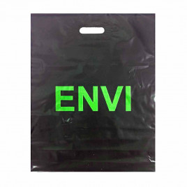 Пакет с вырубной ручкой Энви зеленый 40*50см 95мкм 25шт