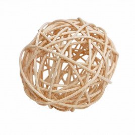 Шар из ротанга бежевый D-8-9см