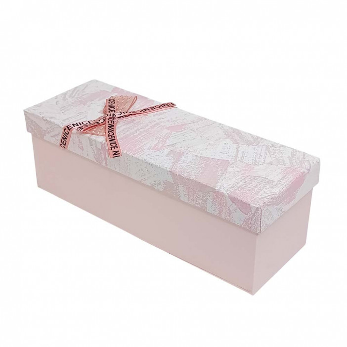 Коробка прямоугольная с бантиком размер 23*9*9см