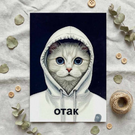 Мини-открытка Отак 7*10см