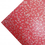Пергамент флористический Красный с серебром размер 60*60см  