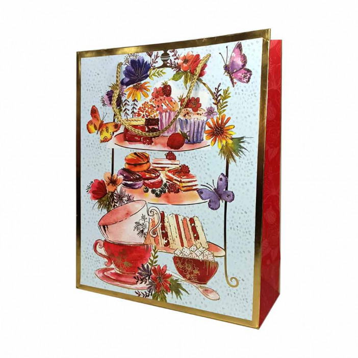 Пакет ЛЮКС Ассорти с золотой каемкой размер 26*32*12см