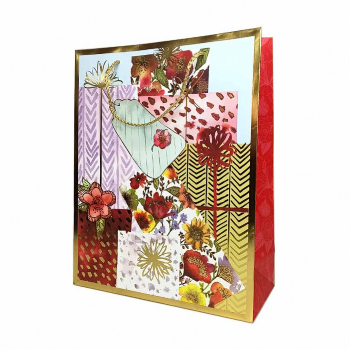 Пакет ЛЮКС Ассорти с золотой каемкой размер 26*32*12см