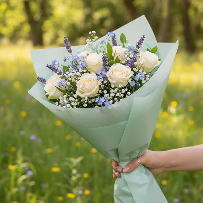 Пленка в рулоне VOGUE пастельно-зеленая размер 60см*10м 50мкм