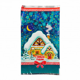 Пакет фольга Домик под снегом 20*35см уп 100шт
